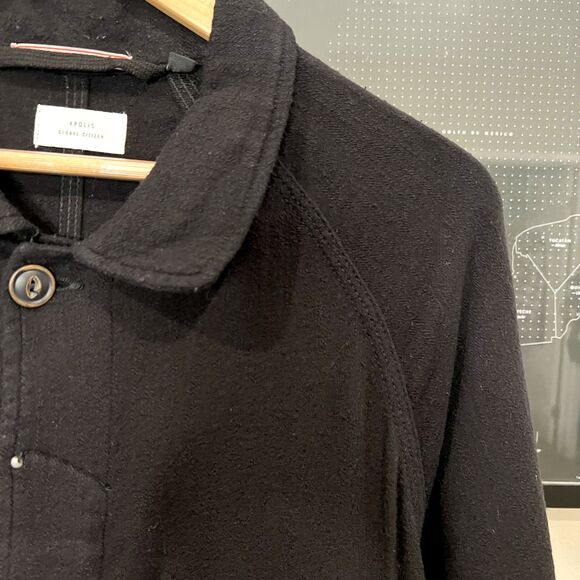 Apolis Global - Indigo Dyed Wool Blend Chore Jacket - Black - Picture 5 of 8